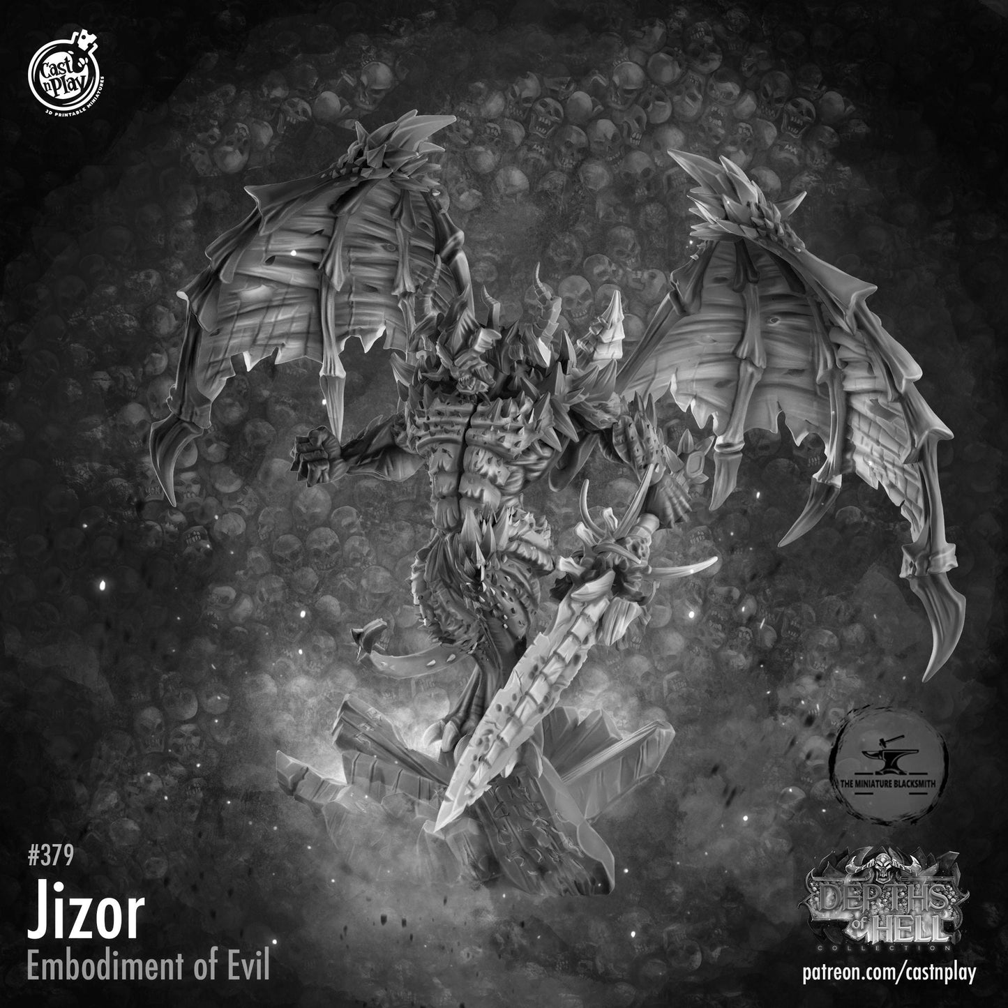 Jizor | D&D | Miniature | Depths of Hell | Cast and Play | Resin