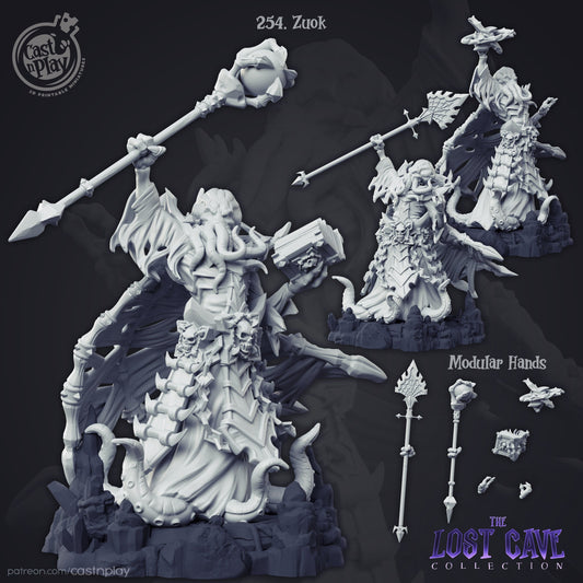 Zuok The Mind Flayer |  D&D  |  3D Printed | HD Resin Miniature | Cast n Play | Pathfinder | Tabletop