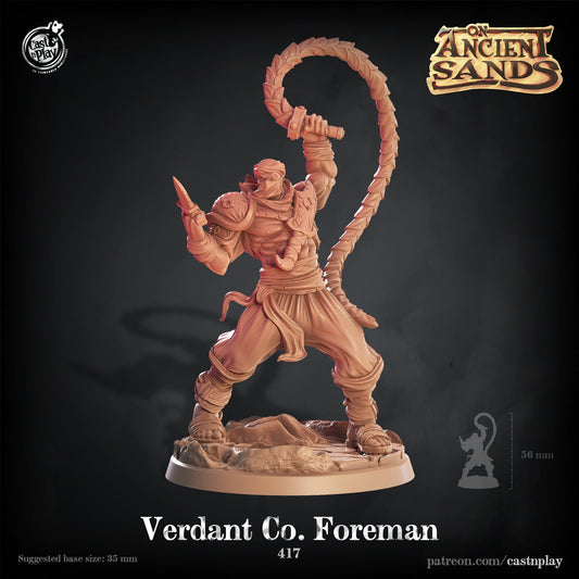 Verdant Co. Foreman the Thug Boss |  D&D  |  3D Printed | HD Resin Miniature | Cast n Play | Pathfinder | Tabletop | Djinn | Desert Warrior