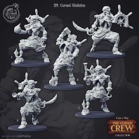 Cursed Skeleton  |  D&D  |  Miniature | Undead | Warriors | Army | Pack