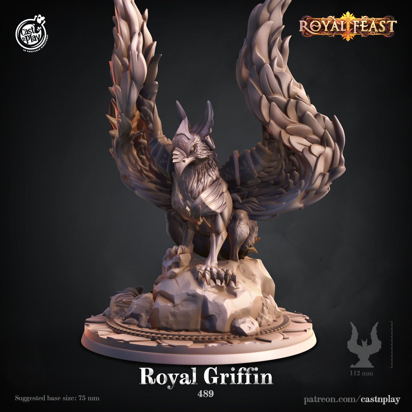 Royal Griffin |  D&D  |  Miniature | Beast | Mount | Enemy | Boss