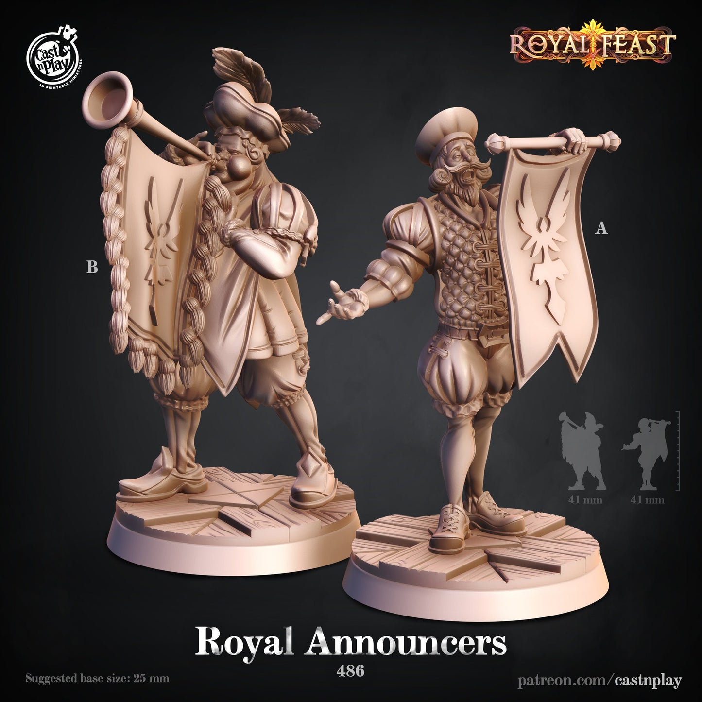 Royal Announcers | D&D | Miniature | Character | Servants | NPC | Jester