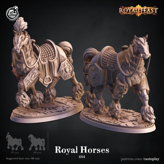 Royal Horses |  D&D  |  Miniature | Mount | Animal