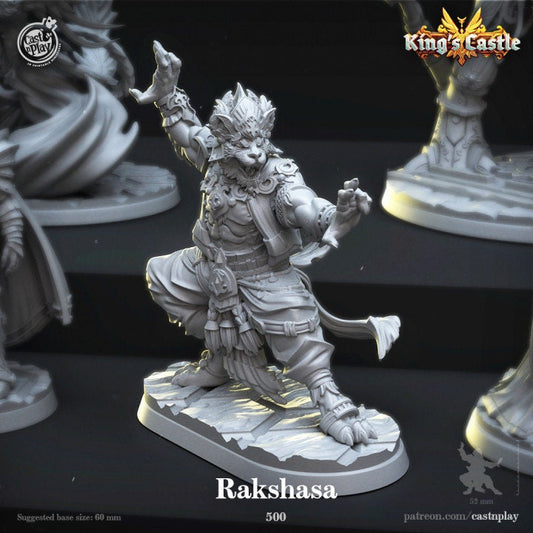 Rakshasa Monk | D&D |  Miniature | Fighter | Guild | Animal | Pathfinder | Kung Fu | Magic | Tiger