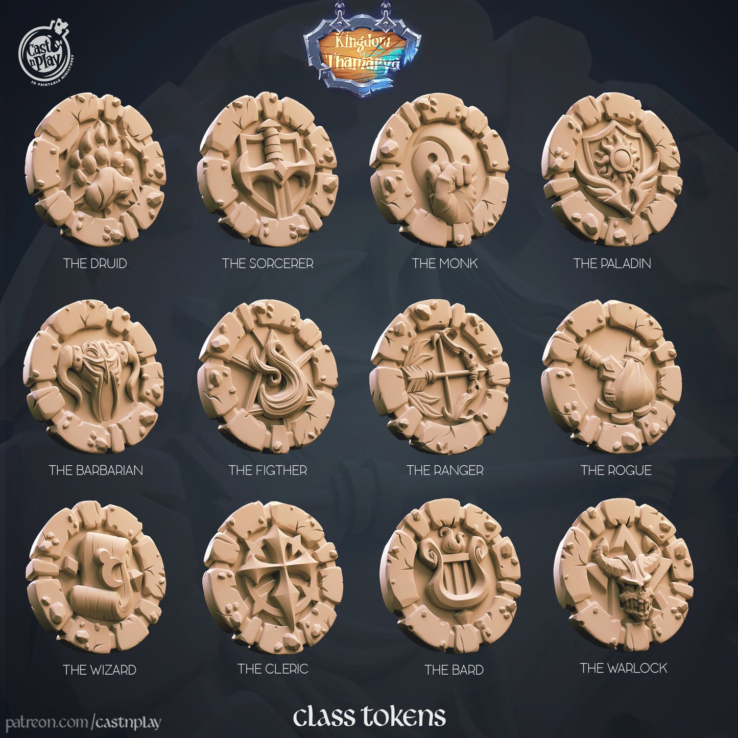 D&D Class Tokens | Miniature | Scatter | Pack