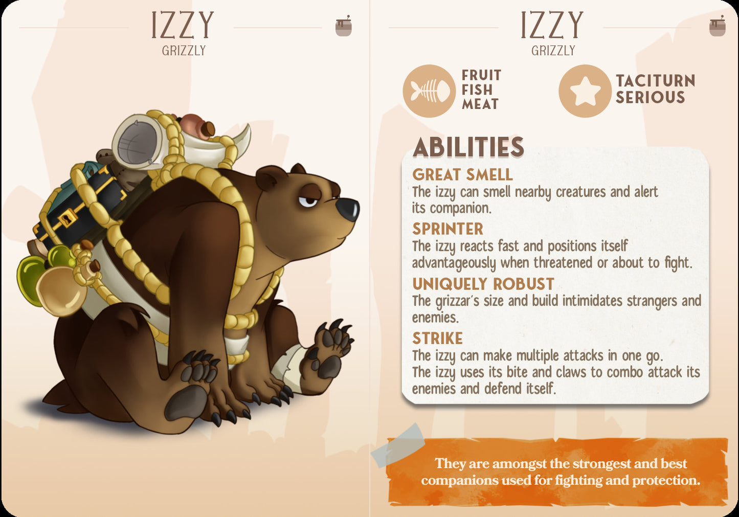 Izzy, The Grizzly Bear | D&D | 3D Printed | HD Resin Miniature | Cast n Play | Pathfinder | Tabletop | Bear | Companions | Familiar