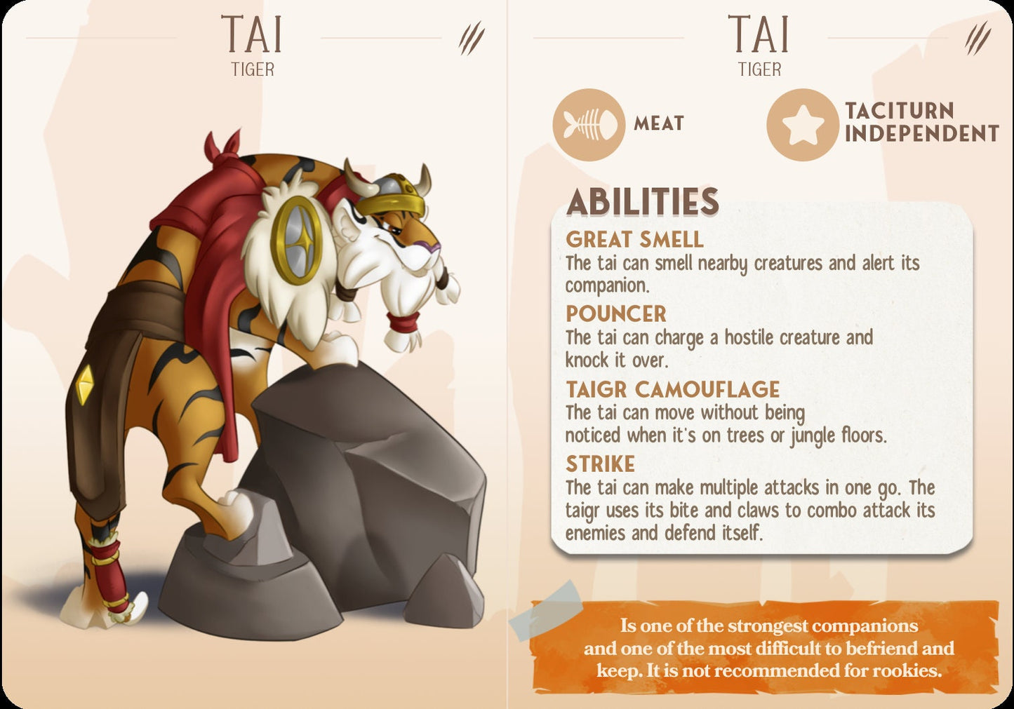 Tai, the Tiger | D&D | 3D Printed | HD Resin Miniature | Cast n Play | Pathfinder | Tabletop | Tiger | Companions | Familiar