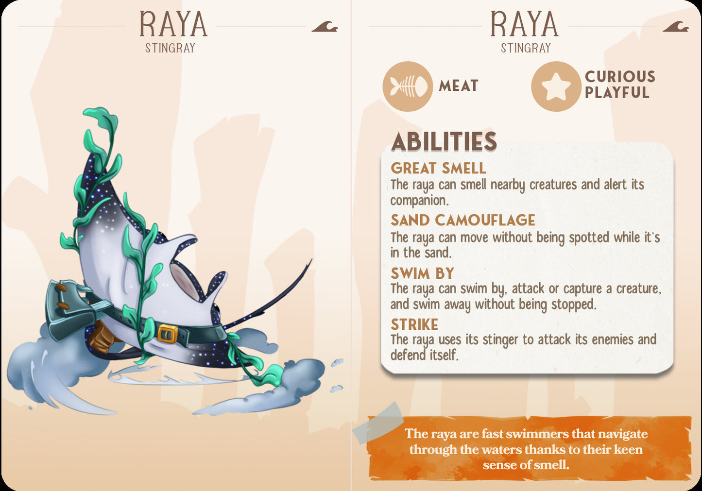 Raya, the Stingray | D&D | 3D Printed | HD Resin Miniature | Cast n Play | Pathfinder | Tabletop | Ray| Companions | Familiar