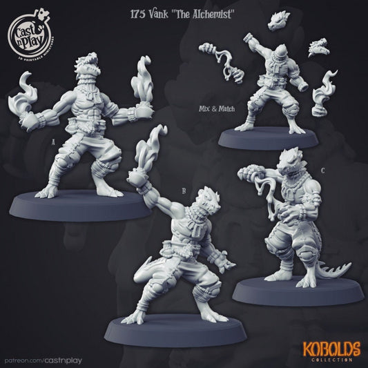 Vank 'The Alchemist' |  D&D  |  3D Printed | HD Resin Miniature | Cast n Play | Pathfinder | Tabletop | Void | Creature | Kobold