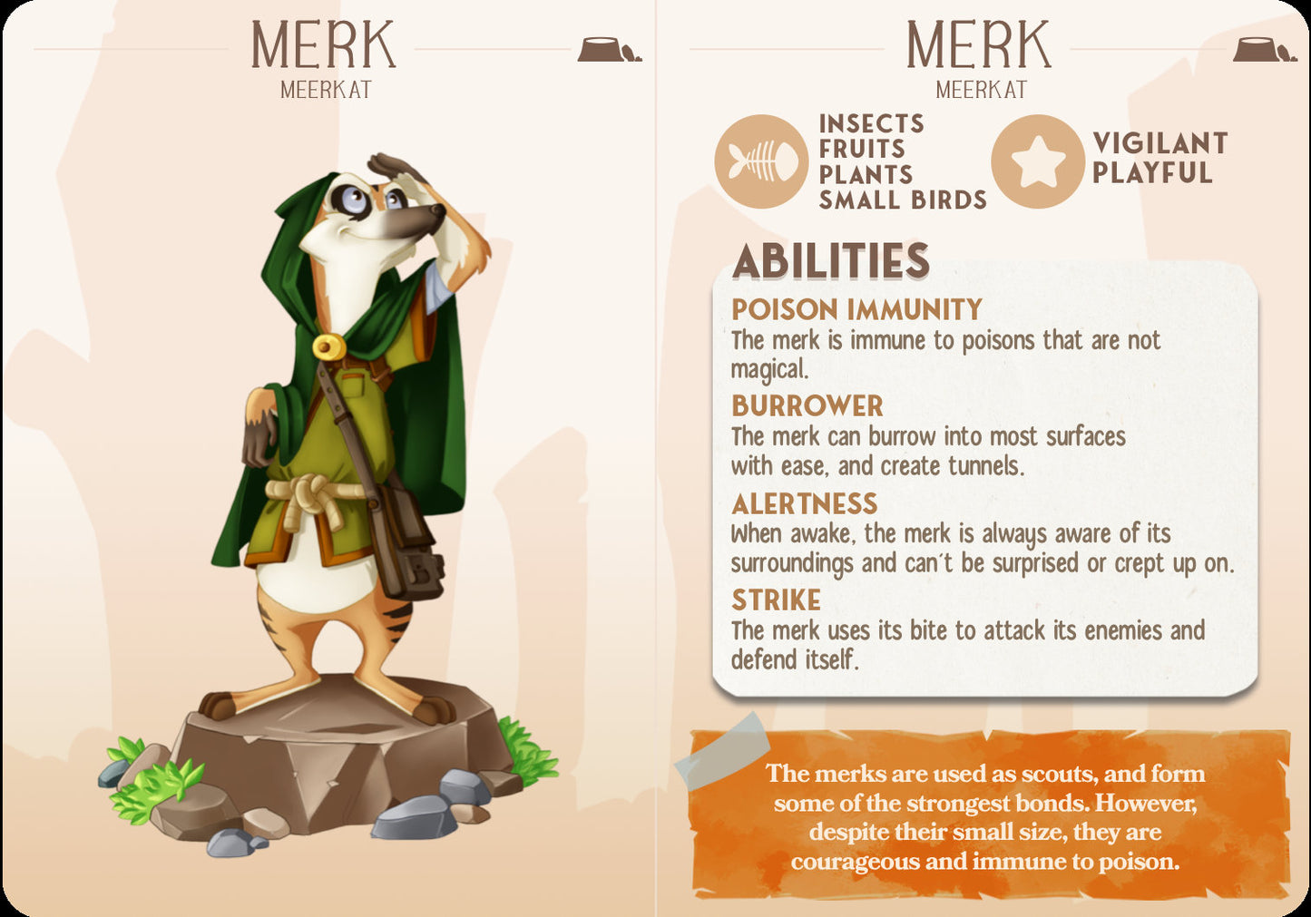 Merk, the Meerkat | D&D | 3D Printed | HD Resin Miniature | Cast n Play | Pathfinder | Tabletop | Meerkat | Companions | Familiar