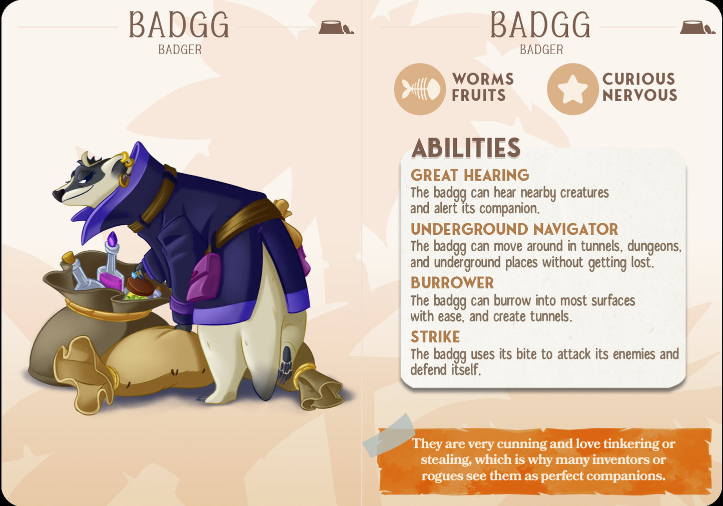 Badgg, The Badger Companion Miniature