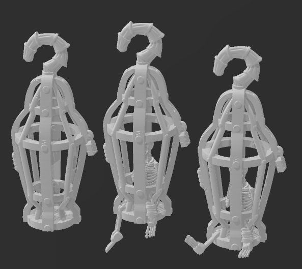 Dungeon props | Prop |  D&D  |  3D Printed | HD Resin Miniature | Cast n Play | Pathfinder | Tabletop |cage | prison