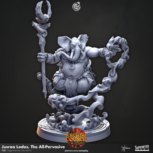 Jusraa Lodos, The All-Pervasive | D&D | Miniature | Sorcerer's Council | Forge | NPC | Boss | People | God | Ganesha | Elephant