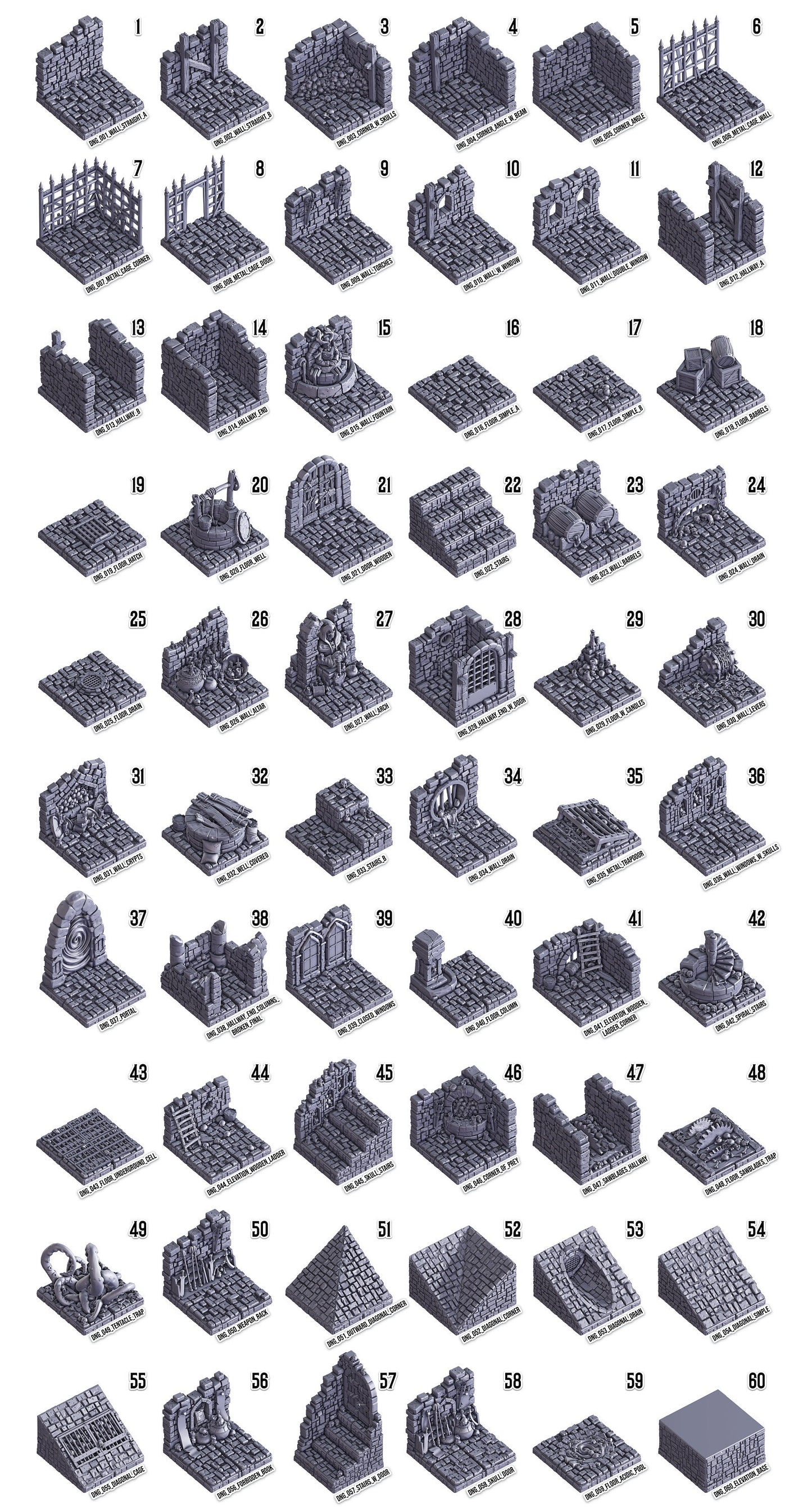 Death X Tiles | Dungeon Tile |  D&D  |  3D Printed | HD Resin Miniature | Cast n Play | Pathfinder | Tabletop |Scenery |