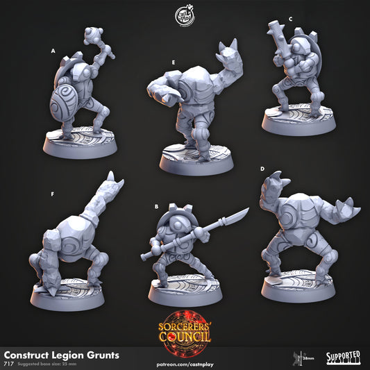 Legion Grunts Contructs | D&D | Miniature | Sorcerer's Council | Forge | NPC | Automoton | Training Dummy