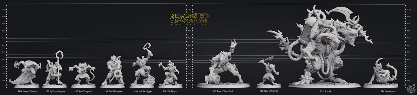 Screvek |  D&D  |  3D Printed | HD Resin Miniature | Cast n Play | Pathfinder | Tabletop | Boss | demon Rat