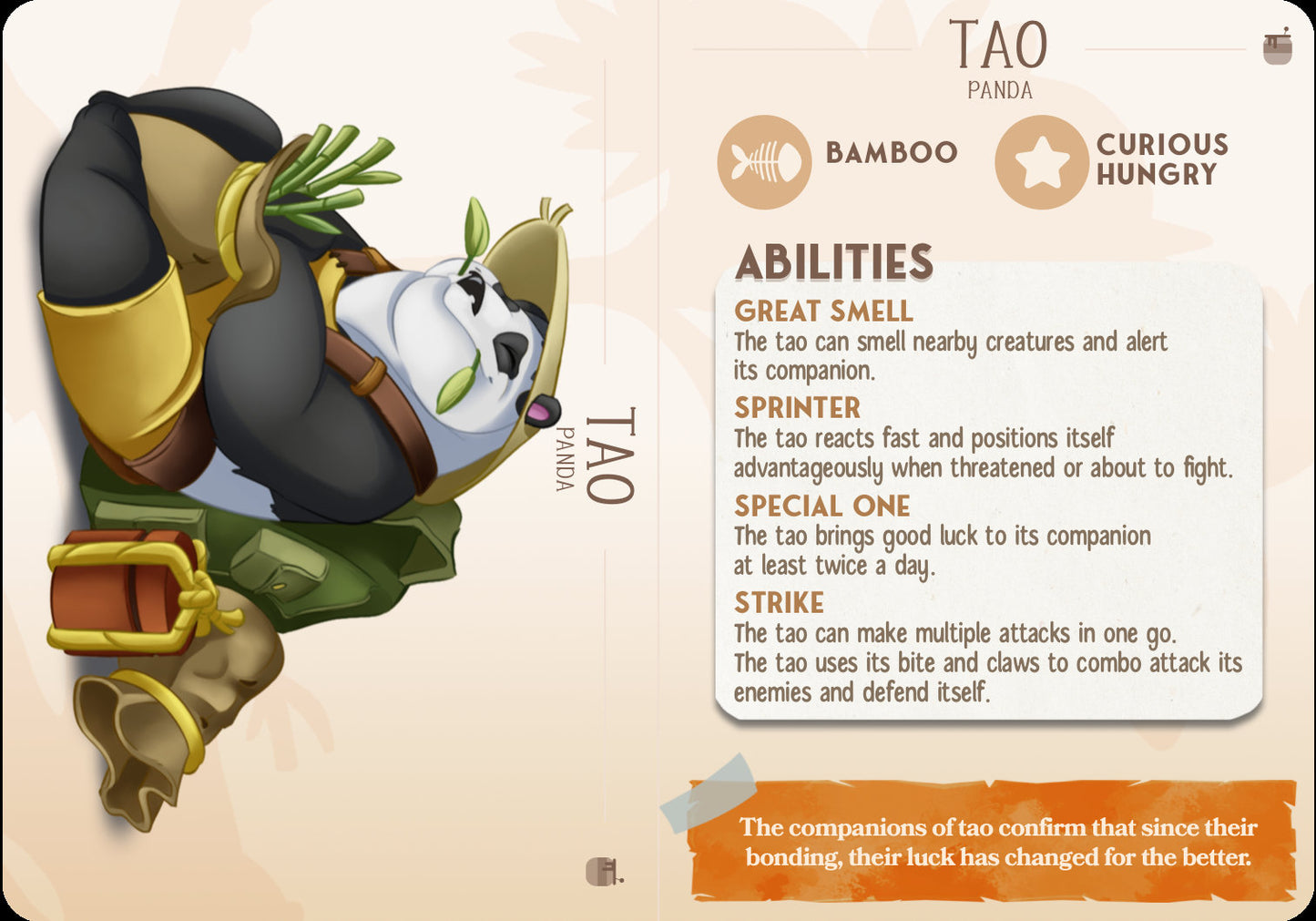 Tao, the Panda | D&D | 3D Printed | HD Resin Miniature | Cast n Play | Pathfinder | Tabletop | Panda | Companions | Familiar