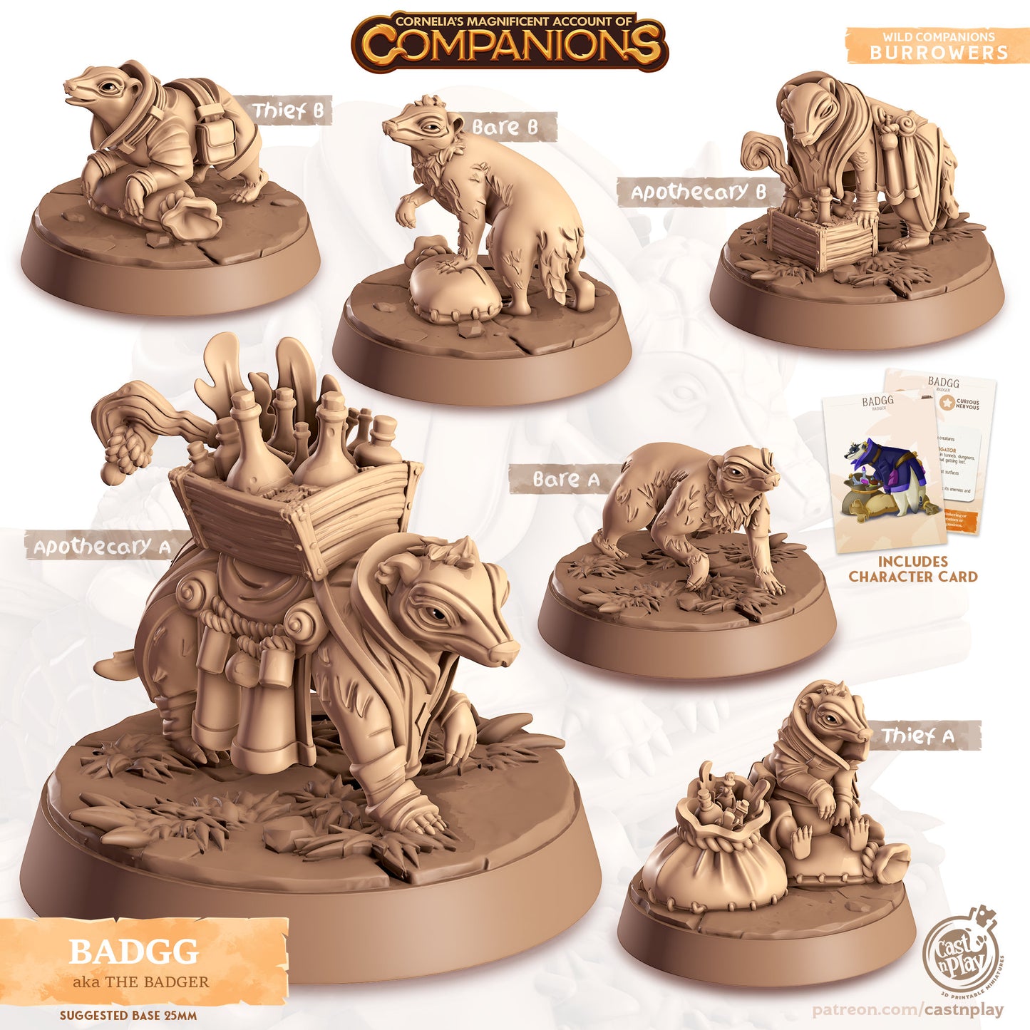 Badgg, The Badger Companion Miniature