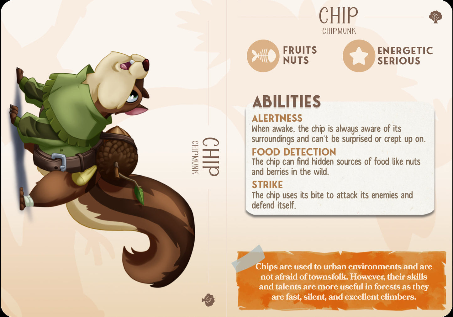 Chip, The Chipmunk | D&D | 3D Printed | HD Resin Miniature | Cast n Play | Pathfinder | Tabletop | Chipmunk | Companions | Familiar