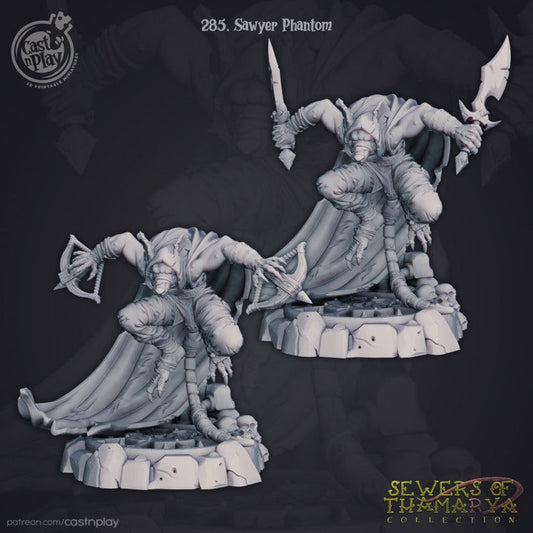 Sewer Phantom|  D&D  |  3D Printed | HD Resin Miniature | Cast n Play | Pathfinder | Tabletop | Scaven | Sawyer Phantom | Rat men