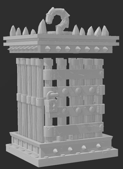 Dungeon props | Prop |  D&D  |  3D Printed | HD Resin Miniature | Cast n Play | Pathfinder | Tabletop |cage | prison