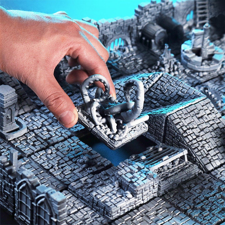 Death X Tiles | Dungeon Tile |  D&D  |  3D Printed | HD Resin Miniature | Cast n Play | Pathfinder | Tabletop |Scenery |