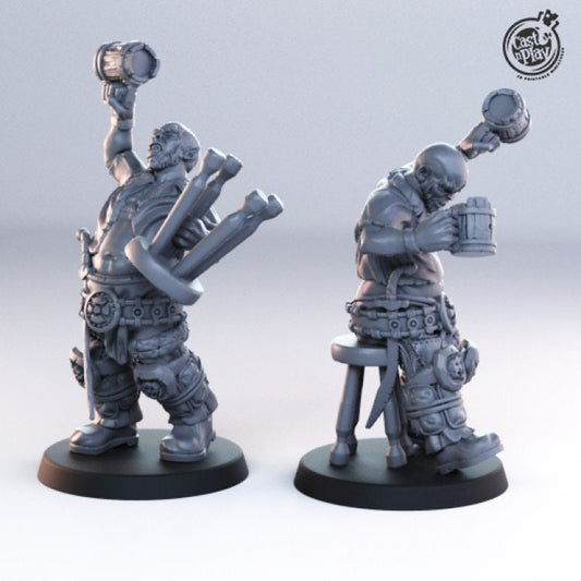 Drunken Orcs |  D&D  |  3D Printed | HD Resin Miniature | Cast n Play | Pathfinder | Tabletop | Orctober | Orc | Drunk