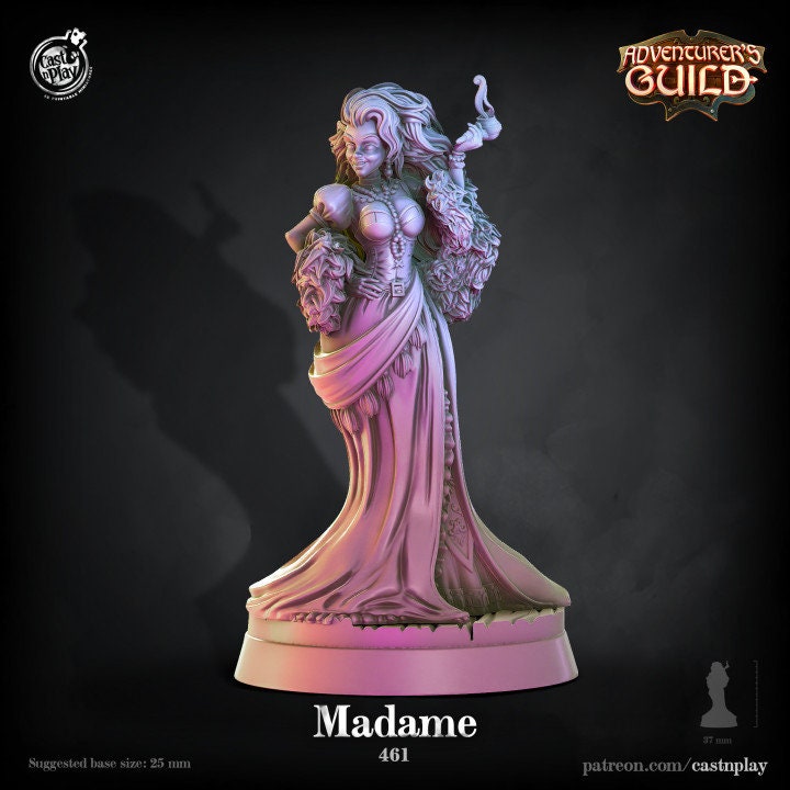 Madame | D&D | Miniature | Adventurers Guild | Forge | NPC | Boss | People | Bar Staff |