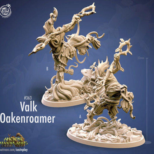 Valk Oakenroamer | D&D | Miniature | Adventurers Guild | Forge | NPC | Boss | People | Tree | woodland