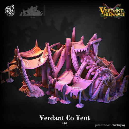 Hide Out Tent | D&D | 3D Printed | HD Resin Miniature | Cast n Play | Pathfinder | Tabletop | Scenery | Verdant