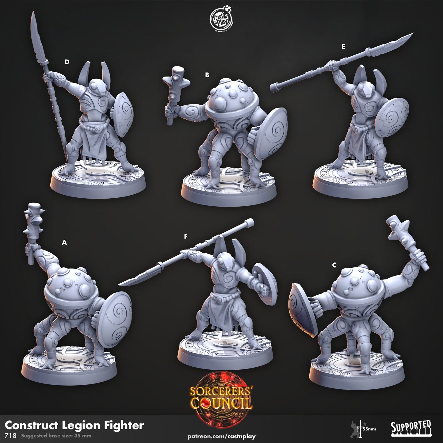 Legion Fighter Contructs | D&D | Miniature | Sorcerer's Council | Forge | NPC | Automoton | Training Dummy