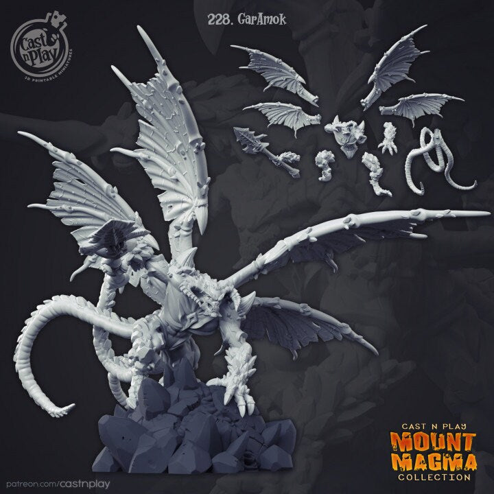 GarAmok |  D&D  |  3D Printed | HD Resin Miniature | Cast n Play | Pathfinder | Tabletop | Boss | demon