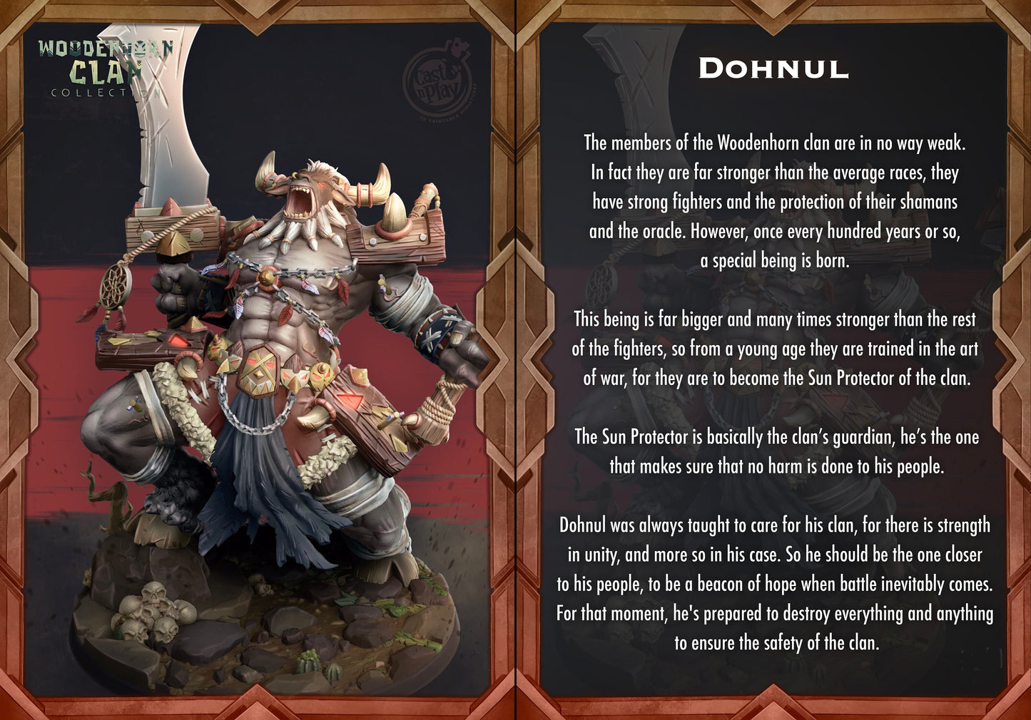 Dohnul | D&D | 3D Printed | HD Resin Miniature | Cast n Play | Pathfinder | Tabletop | Boss | Minotaur