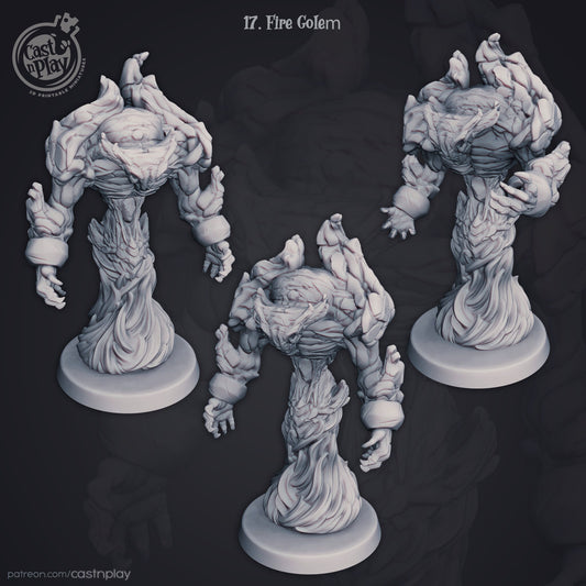 Fire Elemental |  D&D  |  3D Printed | HD Resin Miniature | Cast n Play | Pathfinder | Tabletop | Boss | Flame golem